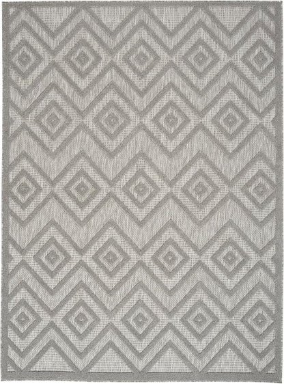 Nourison Home Versatile Silver Grey 6' x 9' Area Rug - Easy Clean, Non Shedding, Bed Room, Living Room, Dining Room, Kitchen (6' x 9')
