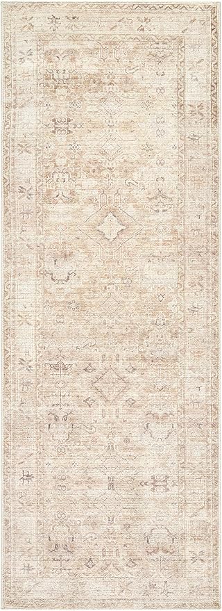 Hauteloom Nakia Living Room, Bedroom Area Rug - Traditional - Beige, Taupe, Ivory - 7'9" x 10'