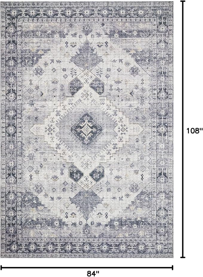 Loloi Skye Collection SKY-02 Silver/Grey 7' x 9' Oval Area Rug