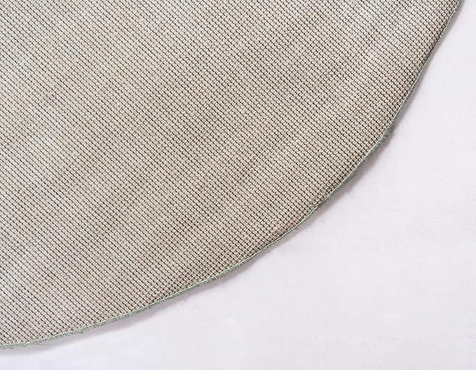 Unique Loom Davos Shag Collection Area Rug - Solid (3' 3" Round, Sage)