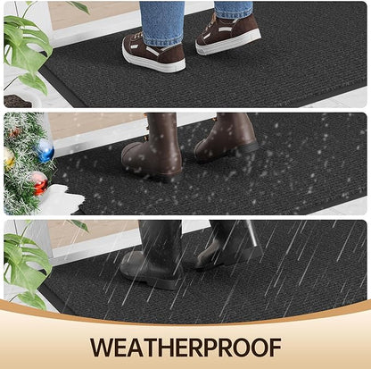 Amyracel Front Door Mat Indoor Outdoor Entrance, 36" x 72" All-Season Waterproof Doormat for Enterway, Heavy Duty Commercial Floor Mat, Fade Resistant, Rubber Back, Low Profile, Easy Clean