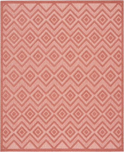 Nourison Home Versatile Coral Orange 7' x 10' Area Rug - Easy Clean, Non Shedding, Bed Room, Living Room, Dining Room, Kitchen (7' x 10')