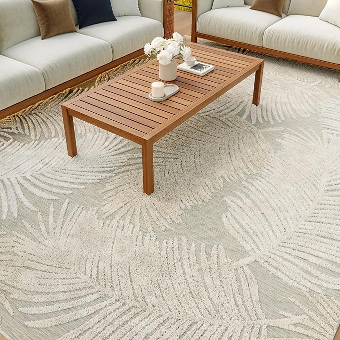 Nourison Home Suncoast Grey 7'10" x 9'10" Area Rug - Easy Clean, Non Shedding, Bed Room, Living Room, Dining Room, Kitchen (8' x 10')