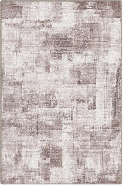 LUMI 8x12 Washable Low-Pile Area Rug for Living Room, Ultra Soft Modern Abstract Rugs Non Slip with Rubber Backing, High Traffic, Stain Resistant Carpets, Ideal for Bedroom, Dining Room, Indoor