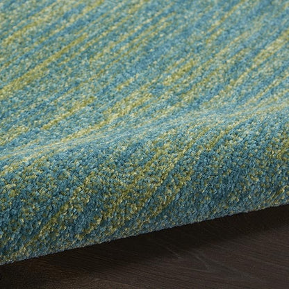 Nourison Home Nourison Essentials Blue Green 9' x Square Area Rug - Easy Clean, Non Shedding, Bed Room, Living Room, Dining Room, Kitchen (9' x Square)