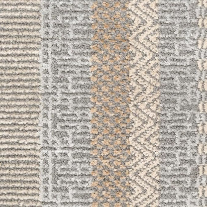 Nourison Home Nordic Grey Multicolor 2' x 6' Scandinavian Area Rug - Easy Clean, Non Shedding, Bed Room, Living Room, Dining Room, Kitchen (6' Runner)
