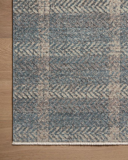 Loloi Angela Rose Ember Collection EMB-03 Blue/Beige 2'-7" x 7'-6" Runner Rug