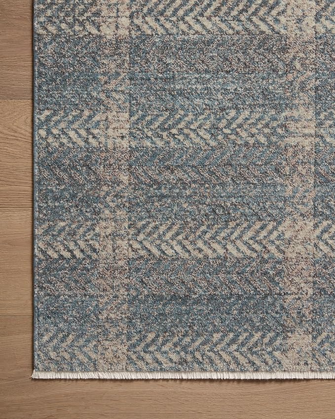 Loloi Angela Rose Ember Collection EMB-03 Blue/Beige 2'-7" x 10'-0" Runner Rug