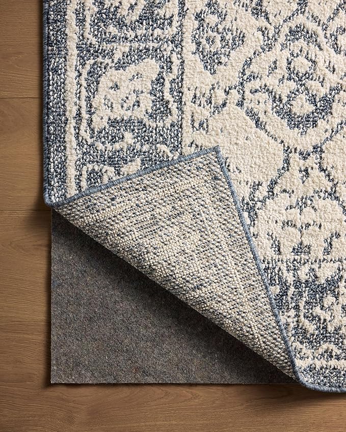 Loloi Magnolia Home by Joanna Gaines Gigi Collection GIG-02 Ivory/Blue 5'-3" x 7'-6" Area Rug