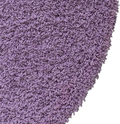 Unique Loom Solid Shag Collection Area Rug (8' Round, Lilac)