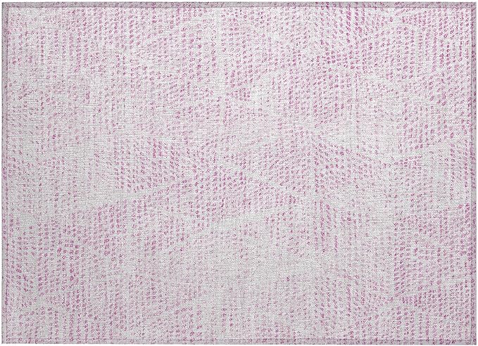 Addison Rugs Chantille ACN591 Pink 1'8" x 2'6" Indoor Outdoor Area Rug, Easy Clean, Machine Washable, Non Shedding, Bedroom, Living Room, Dining Room, Kitchen, Patio Rug