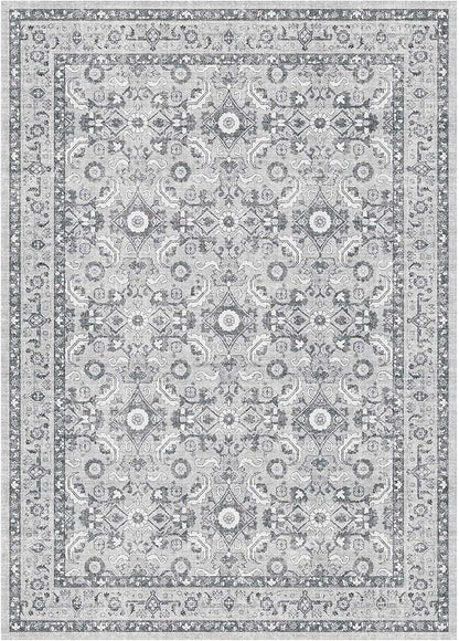 WITSHOCK Living Room Area Rugs 5x7: Soft Non-Slip Backing Washable Rugs Vintage Large Carpet for Bedroom Office Dining Room Kitchen Stain Resistant Home Decor Rug