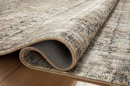 Loloi Amber Lewis Morgan Collection MOG-02 Navy/Sand 5'-0" x 7'-0" 38" Thick Area Rug feat. CloudPile, Neutral, Room Décor, Vintage Inspired, Livingroom, Bedroom, Dining Area