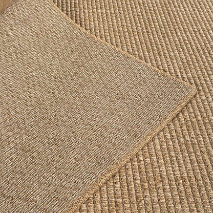 CAMILSON Easy Jute Rug 9x12, Large Indoor Outdoor Natural Color Farmhouse Area Rugs for Living Room Patio and Kitchen Rug, Solid Boho Woven Design, Easy-Cleaning, Washable Outside Carpet (9 x 12)