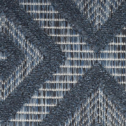 Nourison Home Versatile Navy Blue 4' x 6' Area Rug - Easy Clean, Non Shedding, Bed Room, Living Room, Dining Room, Kitchen (4' x 6')