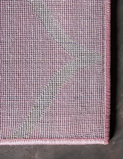 Rugs.com Lattice Frieze Collection Rug – 2' x 6' Runner Light Pink Medium Rug Perfect for Living Rooms, Large Dining Rooms, Open Floorplans