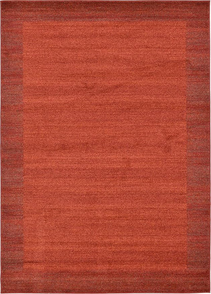 Rugs.com Angelica Collection Rug – 8' x 11' Terracotta Medium Rug Perfect for Living Rooms, Large Dining Rooms, Open Floorplans