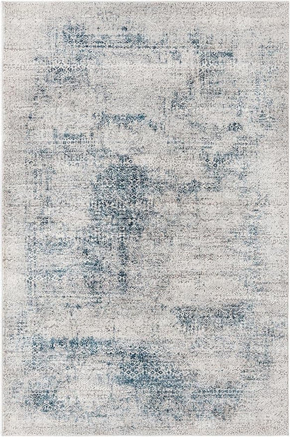 Unique Loom Finsbury Collection Area Rug - Sarah (5' 3" x 8' Rectangle, Blue/ Ivory)