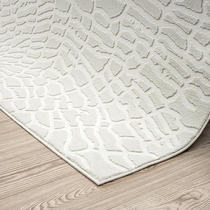 Abani Neutral Cream Area Rug for Living Room, Bedroom - Pebble Pattern - 2' x 3' - Durable & Easy to Clean
