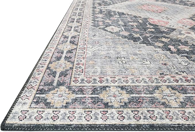 Loloi II Skye Collection SKY-02 Charcoal/Multi 5'-0" x 7'-6" Area Rug
