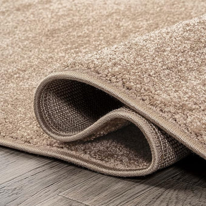 JONATHAN Y Haze Solid Low-Pile Beige Indoor Area Rug 3x5, Coastal,Bohemian,Minimalist,Classic, Easy-Cleaning for Living Room,Bedroom,Kitchen,Pet Friendly,Non-Shedding (SEU100G-3)