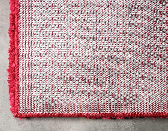 Unique Loom Solo Collection Area Rug - Calabasas (10' x 13' Rectangle, Red)
