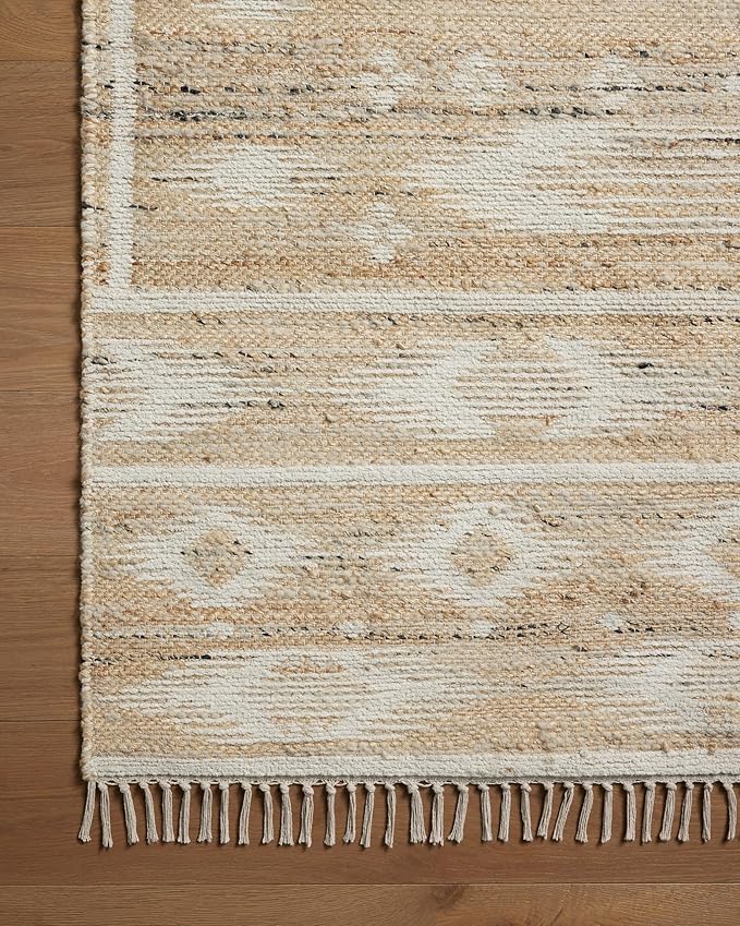 Loloi Angela Rose Rivers Collection RIV-04 Natural/Ivory 8'-6" x 11'-6" Reversible Area Rug
