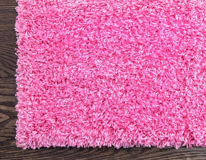 Unique Loom Solid Shag Collection Area Rug (2' x 3' 1" Rectangle, Taffy Pink)