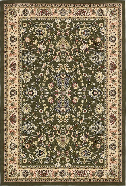 Unique Loom Sialk Hill Collection Area Rug - Washington (6' 1" x 9' Rectangle Green/Hunter Green)