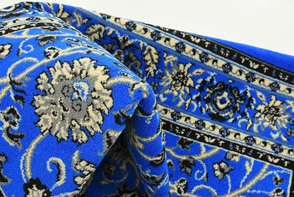 Unique Loom Sialk Hill Collection Area Rug - Washington (5' 3" x 8' Rectangle Dark Blue/Black)