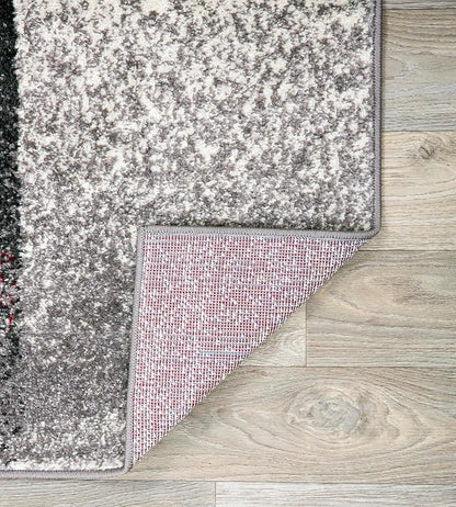 Rugshop Gray Modern Distressed Boxes Area Rug, Cozy Non-Shedding Pile for Living Room, Bedroom and Dining Area, 5' x 7'