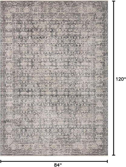 Loloi Amber Lewis Alie Collection ALE-03 Charcoal/Dove 7'-10'' x 10', .13'' Pile Height, Area Rug