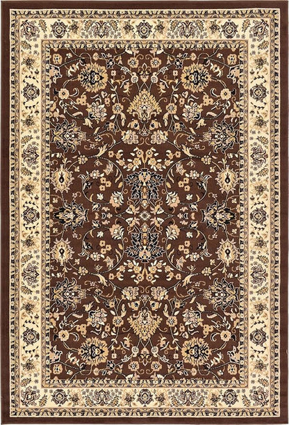 Unique Loom Sialk Hill Collection Area Rug - Washington (6' 1" x 9' Rectangle Brown/Black)