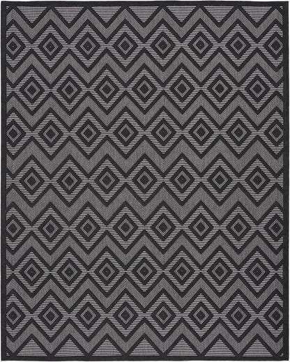 Nourison Home Versatile Charcoal Black 7' x 10' Area Rug - Easy Clean, Non Shedding, Bed Room, Living Room, Dining Room, Kitchen (7' x 10')