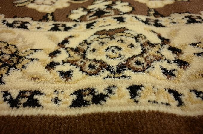 Unique Loom Sialk Hill Collection Area Rug - Washington (2' 7" x 10' Runner Brown/Black)