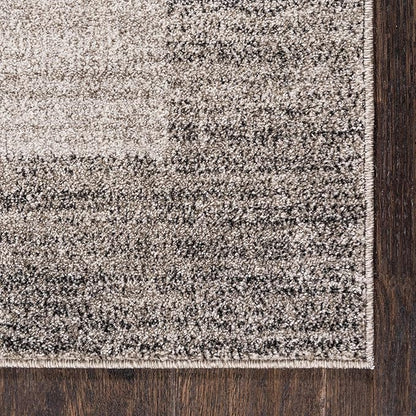Rugs.com Angelica Collection Rug – 6 Ft Runner Light Gray Medium Rug Perfect for Hallways, Entryways
