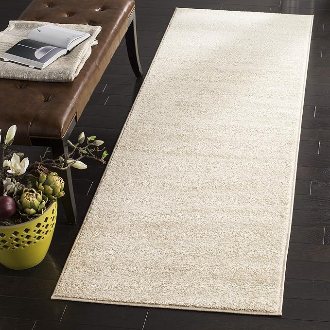 SAFAVIEH Adirondack Collection Runner Rug - 2'6" x 6', Champagne & Cream, Modern Ombre Design, Non Shedding & Easy to Clean, Ideal for Hallway, Foyer, Kitchen, Entryway, Bedroom (ADR113W)