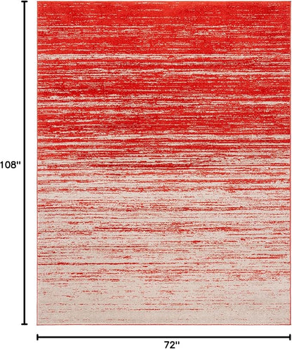SAFAVIEH Area Rug 6x9 - Adirondack Collection - Orange & Grey, Modern Ombre Design, Non Shedding & Easy to Clean, Ideal for Living Room, Bedroom, Office, Dining Space (ADR113P)