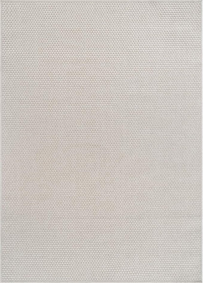 CAMILSON Easy Jute Rug 8x10, Indoor Outdoor Off-White Farmhouse Area Rugs for Living Room Patio and Kitchen Rug, Solid Woven Design, Easy-Cleaning, Non Slip Washable Outside Carpet Alfombras (8 x 10)