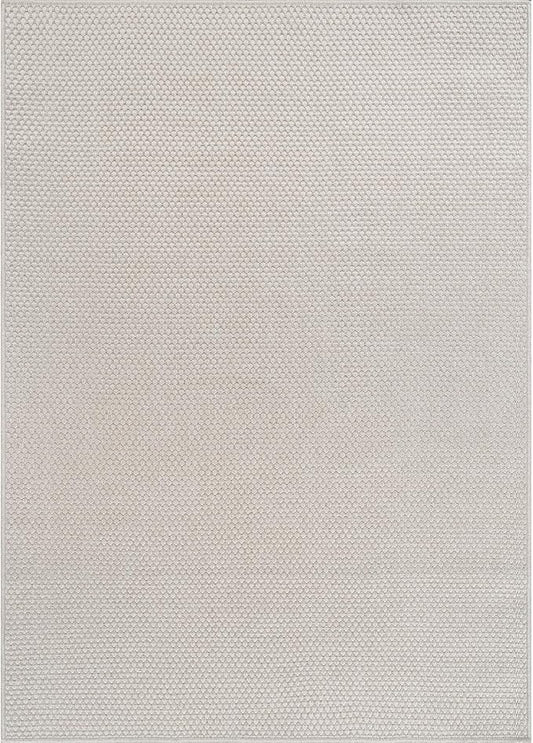 CAMILSON Easy Jute Rug 8x10, Indoor Outdoor Off-White Farmhouse Area Rugs for Living Room Patio and Kitchen Rug, Solid Woven Design, Easy-Cleaning, Non Slip Washable Outside Carpet Alfombras (8 x 10)