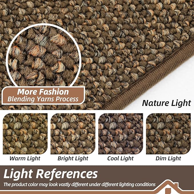 BEQHAUSE Hallway Runner Rugs 2x8, Hallway Rug Non-Slip Washable(Rolled-Up NO Creases), Runner Rug Absorbent Stain Resistant Hall Rug Carpet Runner, Entryway Rugs Floor Mat Laundry Room Rugs, Brown