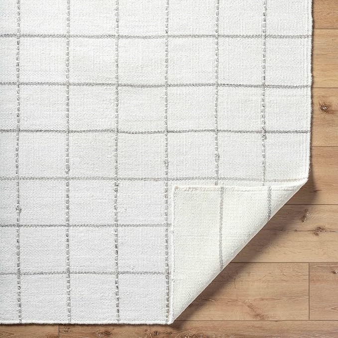 Mark&Day Wool Rugs, 2x3 Ishaq Cottage Off-White Area Rug, White Silver Carpet for Living Room, Bedroom or Kitchen (2' x 3')