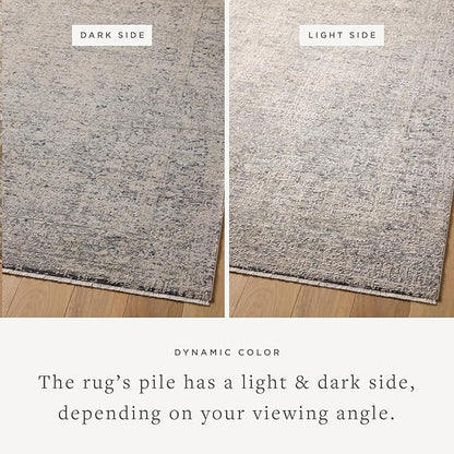 Loloi Amber Lewis Alie Collection ALE-01 Stone/Mist 2'-7'' x 10'-0'', .13'' Pile Height, Runner Rug