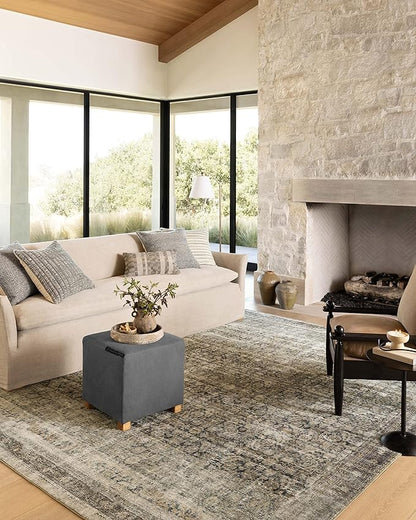 Loloi Amber Lewis Morgan Collection MOG-02 Navy/Sand 5'-0" x 7'-0" 38" Thick Area Rug feat. CloudPile, Neutral, Room Décor, Vintage Inspired, Livingroom, Bedroom, Dining Area