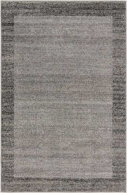 Rugs.com Angelica Collection Rug – 4' x 6' Light Gray Medium Rug Perfect for Entryways, Kitchens, Breakfast Nooks, Accent Pieces