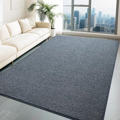HQAYW 5x7 Area Rugs for Living Room Bedroom, Modern Thickened Memory Foam Soft Rug, Indoor Low Pile Minimalist Washable Non Slip Carpets for Kids Girls Boys Nursery Dorm Home Decor, Navy Blue