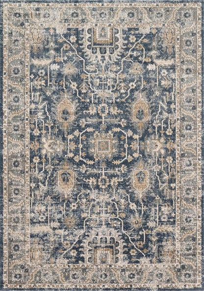 Loloi Teagan Collection TEA-03 Denim/Pebble 2'-8" x 13' Runner Rug, Large, Soft Neutral Rug, High-Traffic for Living Room, Bedroom, Home Office, Dining Area