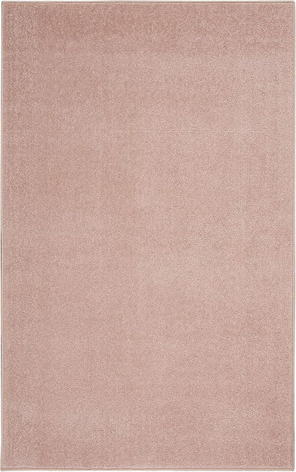 Nourison Home Nourison Essentials Pink 3' x 5' Area Rug - Easy Clean, Non Shedding, Bed Room, Living Room, Dining Room, Kitchen (3' x 5')