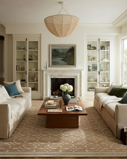 Loloi Chris Loves Julia Judy Collection JUD-07 Natural/Ivory 8'-6" x 11'-6" Area Rug