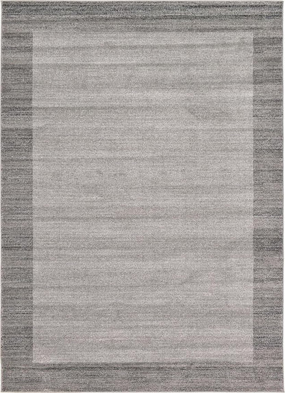 Rugs.com Angelica Collection Rug – 7' x 10' Light Gray Medium Rug Perfect for Bedrooms, Dining Rooms, Living Rooms